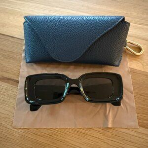 Loewe Chunky Anagram Rectangular Sunglasses Black
